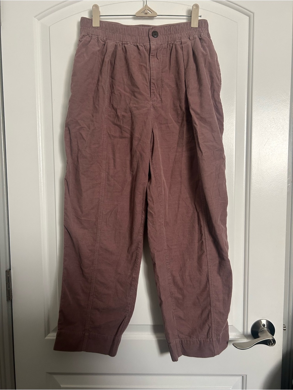 Madewell Wide-Leg Corduroy Pants Pull On Pants size S 90s chic fall preppy boho